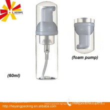 Envase de la botella de la bomba de la espuma del PET 60ml para la loción / la crema del cuidado de la piel